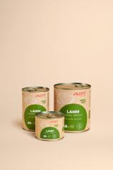 Nourriture humide pour chiens avec viande d’agneau en 3 tailles de boîtes